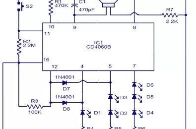 Mạch xúc xắc hiển thị số
